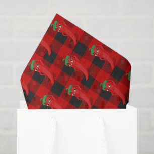 Papier Mousseline Chili Pepper Buffalo Plaid Motif noir et rouge