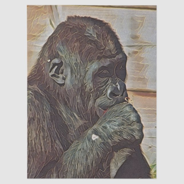 PAPIER MOUSSELINE CHIMP ART (Recto)