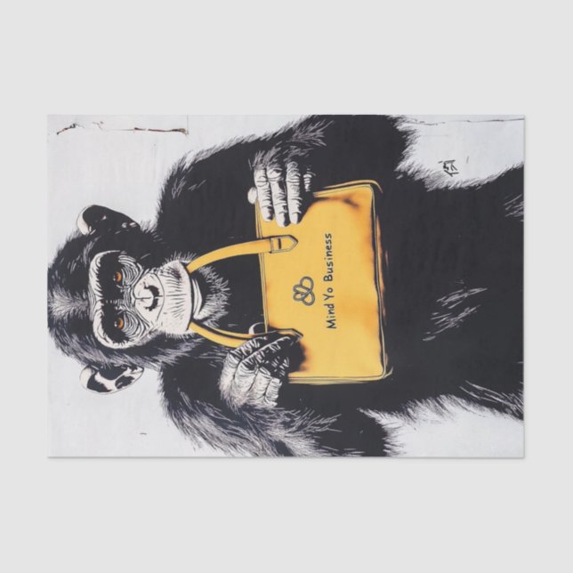 Papier Mousseline Chimp Business10 (Recto)