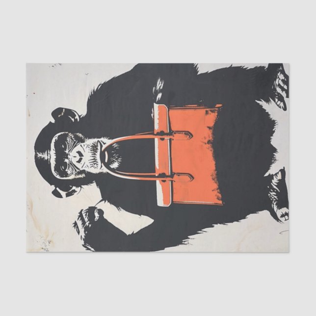 Papier Mousseline Chimp Business6 (Recto)