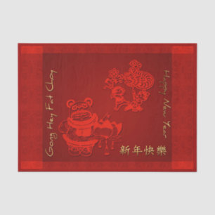 Papier Mousseline Chinese New Year Children dragon Dance Tissue P