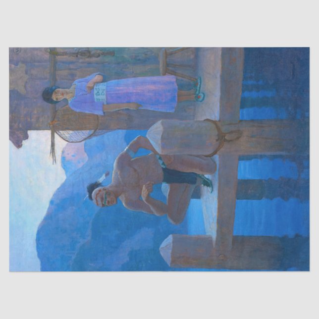 Papier Mousseline Chingachgook par Newell Convers Wyeth (Recto)