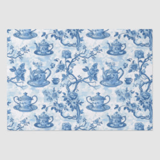 Papier Mousseline Chinoiserie French Toile Du Jouy Tea Motif