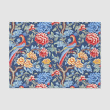 Chinoiserie Oiseaux peinture florale Découpage