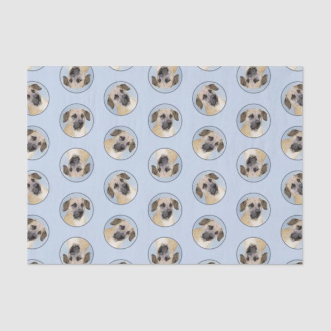 Papier Mousseline Chinook Drop Oar Painting Original Sled Chien Art (Recto)