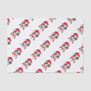 Papier Mousseline Chiot australien bleu de Noël de Merle
