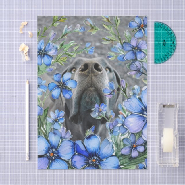 Papier Mousseline Chiot de bande dessinée Grand Danois (Artisanat)