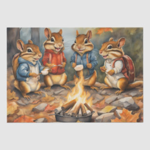 Papier Mousseline Chipmunks et Marshmallows d'automne