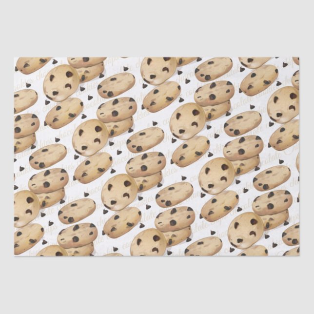 Papier Mousseline Chocolat Chip Cookies Baking Gift Tissu Papier (Recto)