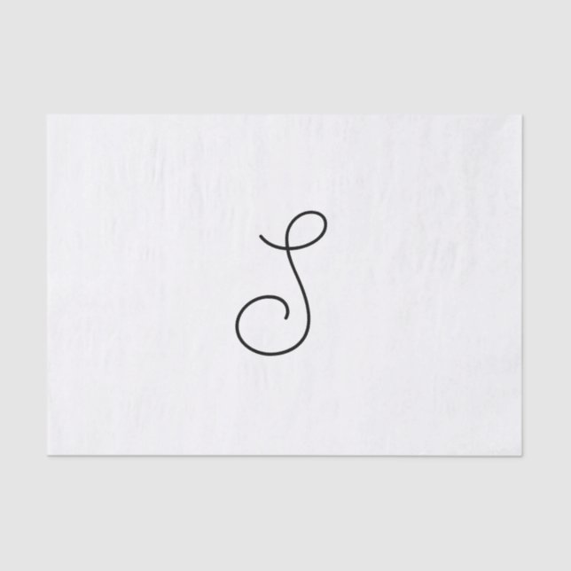 Papier Mousseline Choisissez votre propre lettre | Style de police : (Recto)