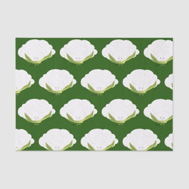 Papier Mousseline Chou-fleur Caractère Cute Aliment Papier Tissu (Recto)