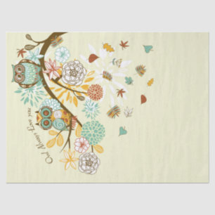 Papier Mousseline Chouette d'automne