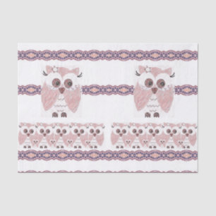 Papier Mousseline Chouette en papier de tissu décoratif