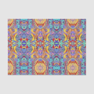 Papier Mousseline Chouette kaléidoscope Abstraite aux couleurs prima