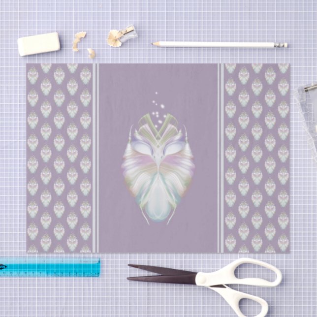 Papier Mousseline Chouette Oracle Pastel Purple (Artisanat)