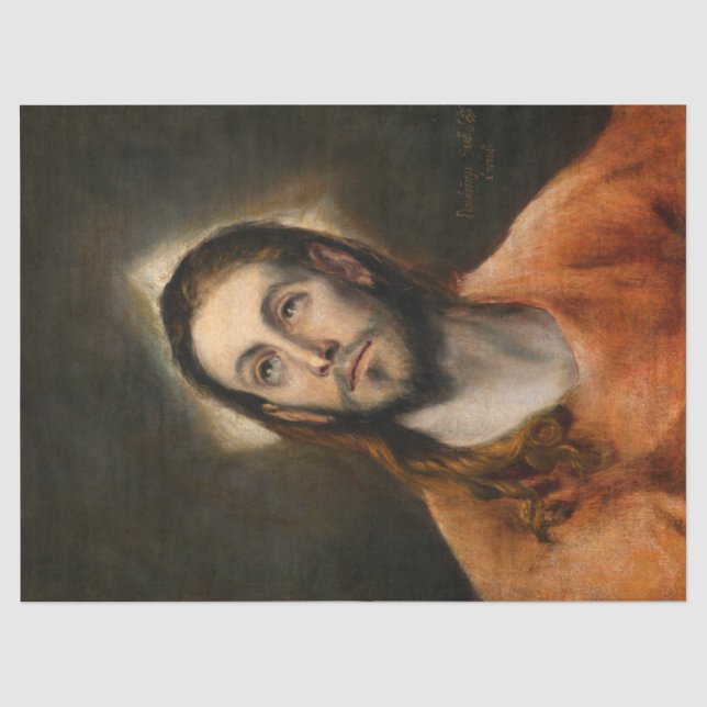 Papier Mousseline Christ à la prière par El Greco (Recto)