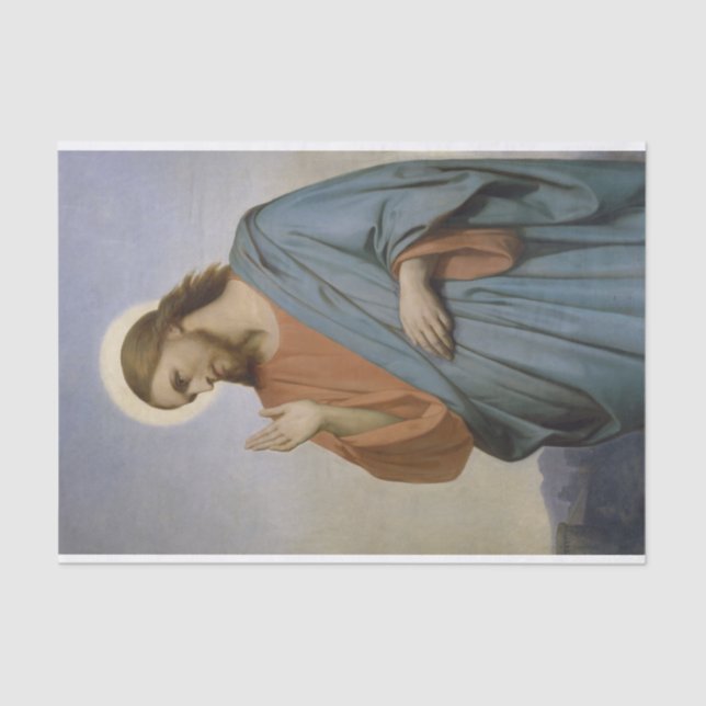 Papier Mousseline Christ pleurs sur Jérusalem par Ary Scheffer (Recto)