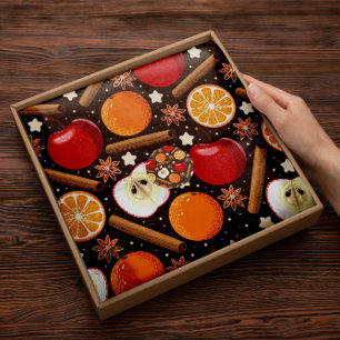 Papier Mousseline Christmas Apple Spice   Apple Tissue Paper