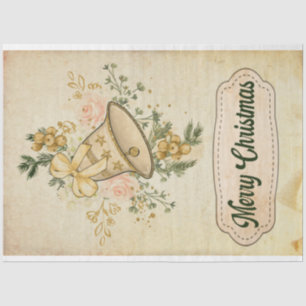 Papier Mousseline Christmas Bells Salutations Joyeux Noël