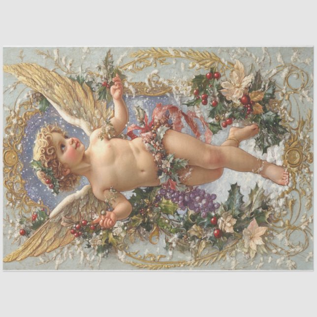 Papier Mousseline Christmas Cherub (Recto)