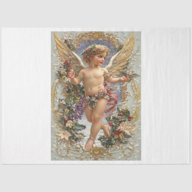 Papier Mousseline Christmas Cherub (Recto)