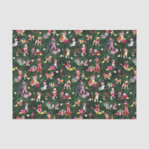 PAPIER MOUSSELINE CHRISTMAS CHIEN CUTENESS EMERALD