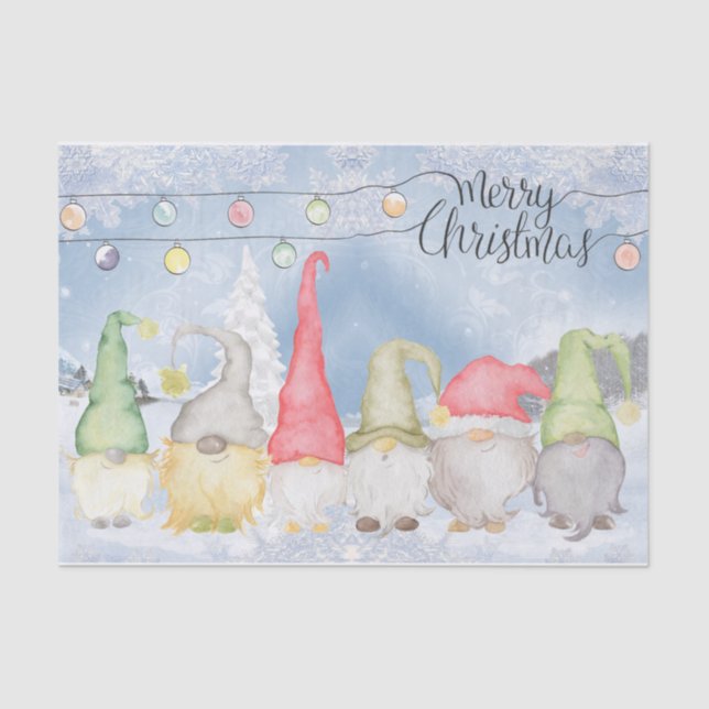 Papier Mousseline Christmas Gnomes (Recto)