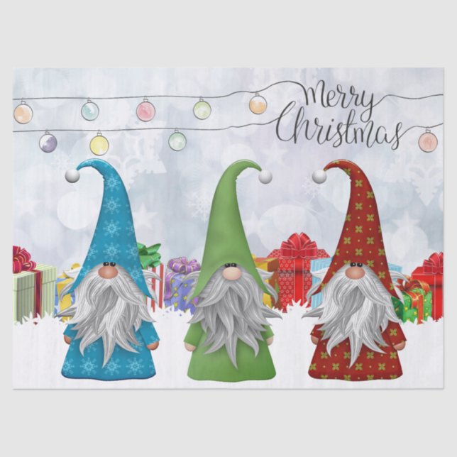 Papier Mousseline Christmas Gnomes (Recto)