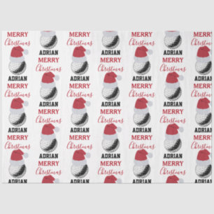 Papier Mousseline Christmas Golf Ball Sports Nom personnalisé