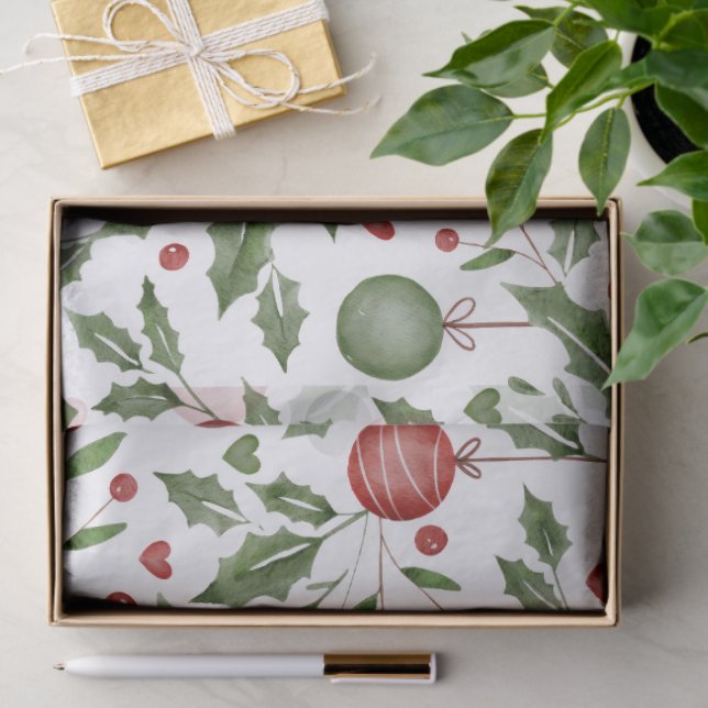 Papier Mousseline Christmas Ivy (Cadeau)