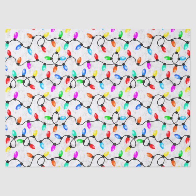 Papier Mousseline Christmas Lights In The Snow (Recto)