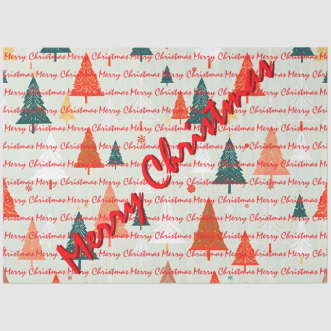 Papier Mousseline Christmas Luxury Christmas Trees Festive (Recto)