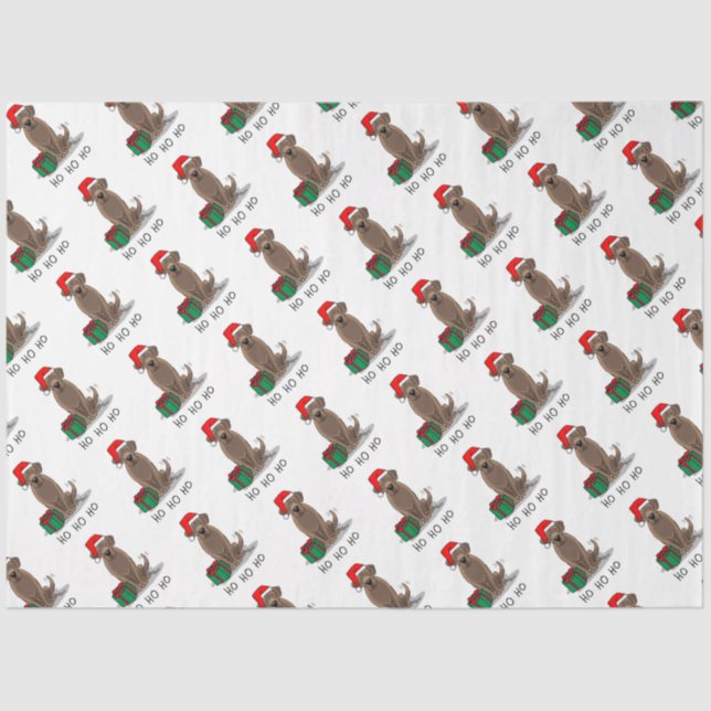 Papier Mousseline Christmas Père Noël Chocolat Labrador Retriever Dr (Recto)