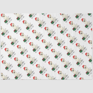 Papier Mousseline Christmas Père Noël Yellow Labrador Retriever Cute