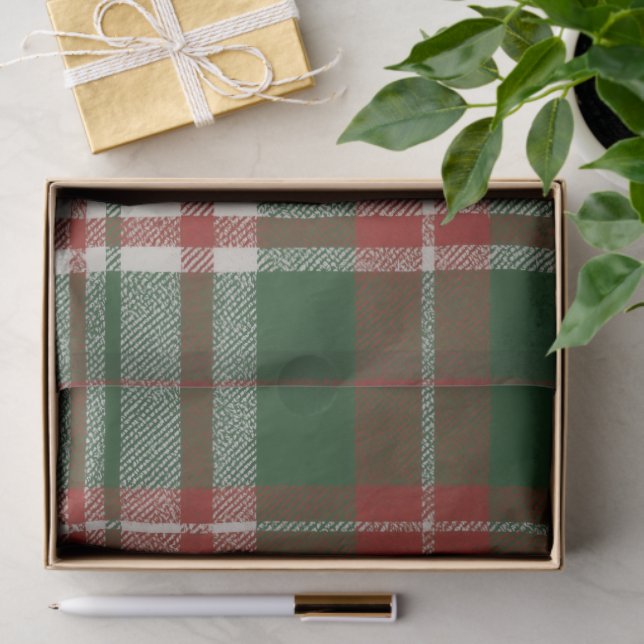 Papier Mousseline Christmas Plaid (Cadeau)