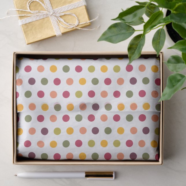 Papier Mousseline Christmas Polka dot - (Cadeau)