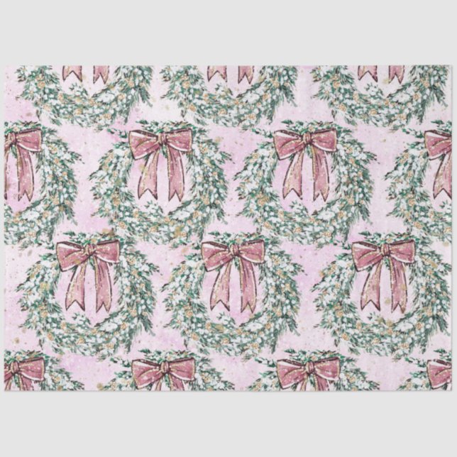 Papier Mousseline Christmas Watercolor Paper II Design 4 (Recto)