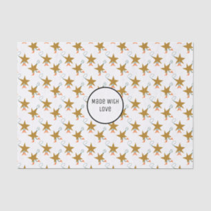 Papier Mousseline Christmas Western Stars Texte blanc