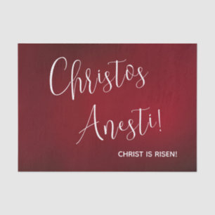 Papier Mousseline Christos Anesti ! Christ est ressuscité ! Rouge