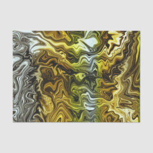 Papier Mousseline Chrome Liquid Metallic Or Argenté Cool Party