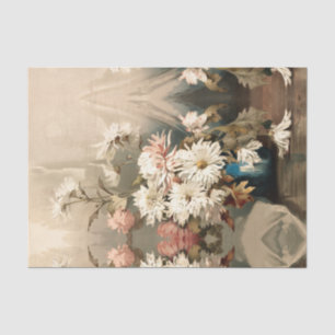 Papier Mousseline Chrysanthèmes, Découpage