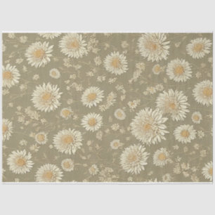 Papier Mousseline Chrysanthemum fleur vintage éphémère motif