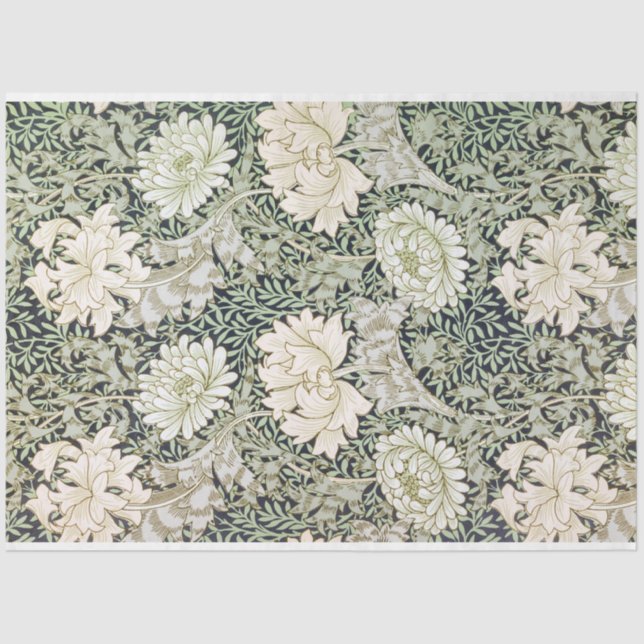 Papier Mousseline Chrysanthemum, William Morris (Recto)