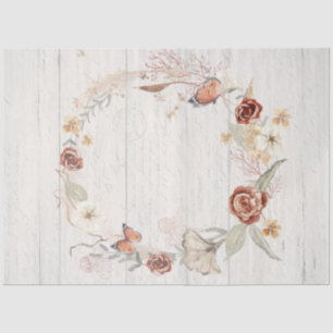 Papier Mousseline Chute Fleur sauvage Papillon de courge Pampas Déco
