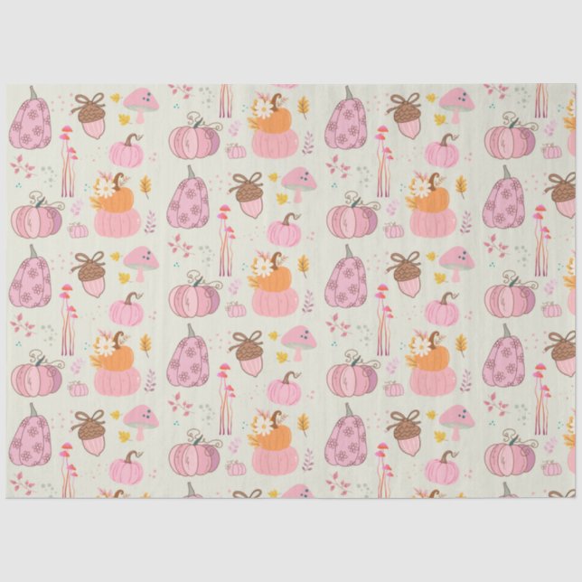 Papier Mousseline Chute rose (Recto)