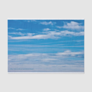 Papier Mousseline Ciel bleu avec des filets de nuage