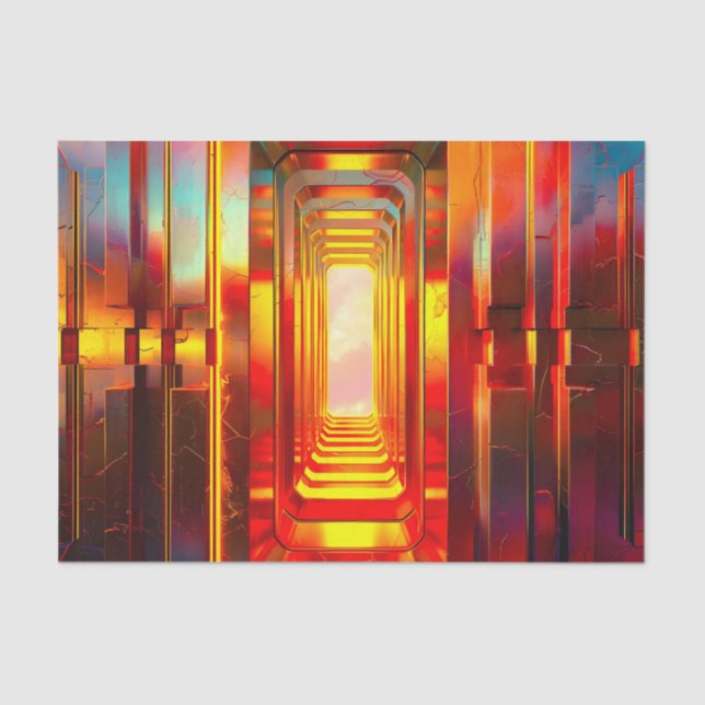 Papier Mousseline Ciel céleste métallique (Recto)