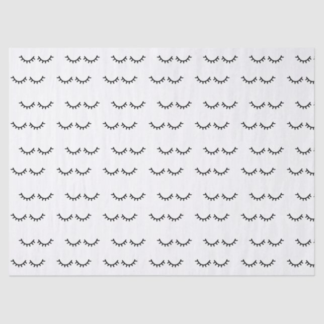 Papier Mousseline Cils noirs (Recto)