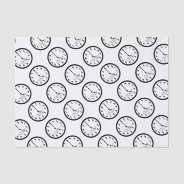 PAPIER MOUSSELINE CINQ HEURES HORLOGE (Recto)