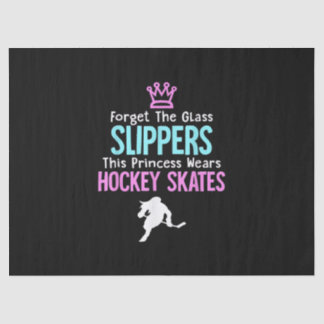 Papier Mousseline Citation Cadeau Femme de hockey sur glace mignonne